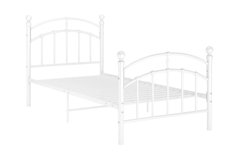Sängram vit metall 90x200 cm - Vit - Möbler - Säng - Sängram & sängstomme