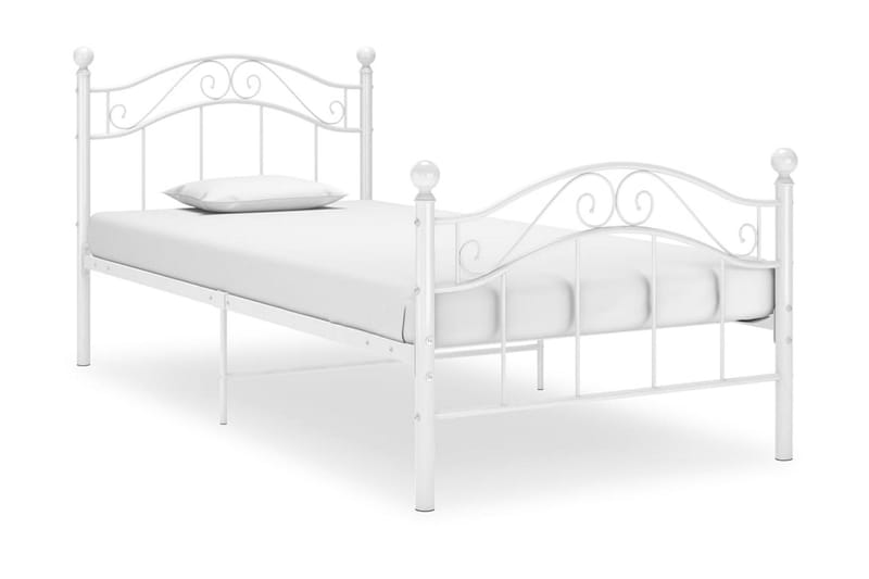 Sängram vit metall 90x200 cm - Vit - Möbler - Säng - Sängram & sängstomme
