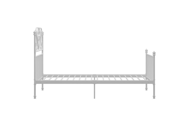 Sängram vit metall och plywood 90x200 cm - Vit - Möbler - Säng - Sängram & sängstomme