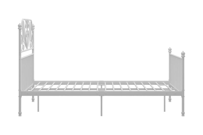 Sängram vit metall och plywood 120x200 cm - Vit - Sängram & sängstomme