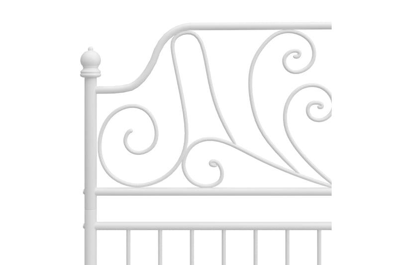 Sängram vit metall och plywood 120x200 cm - Vit - Möbler - Säng - Sängram & sängstomme