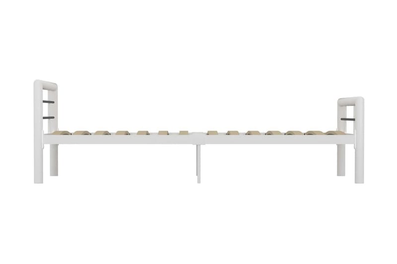 Sängram vit och svart metall 90x200 cm - Vit - Möbler - Säng - Sängram & sängstomme