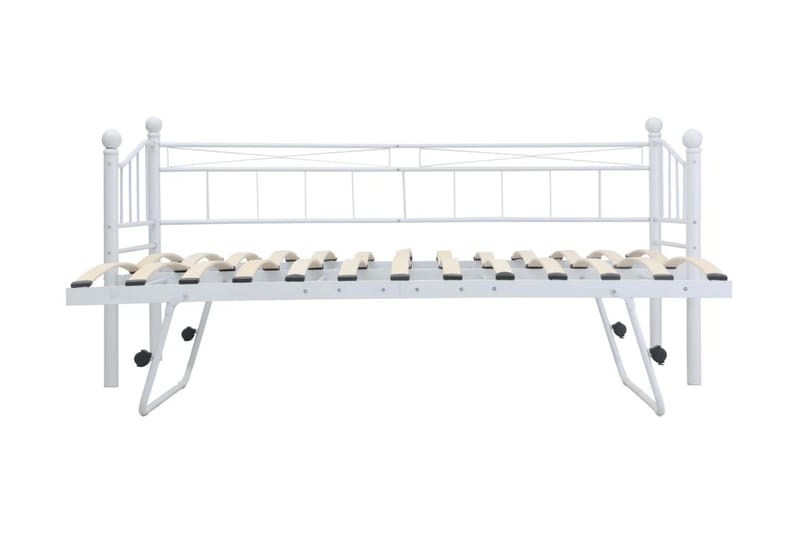 Sängram vit stål 180x200/90x200 cm - Vit - Möbler - Säng - Sängram & sängstomme
