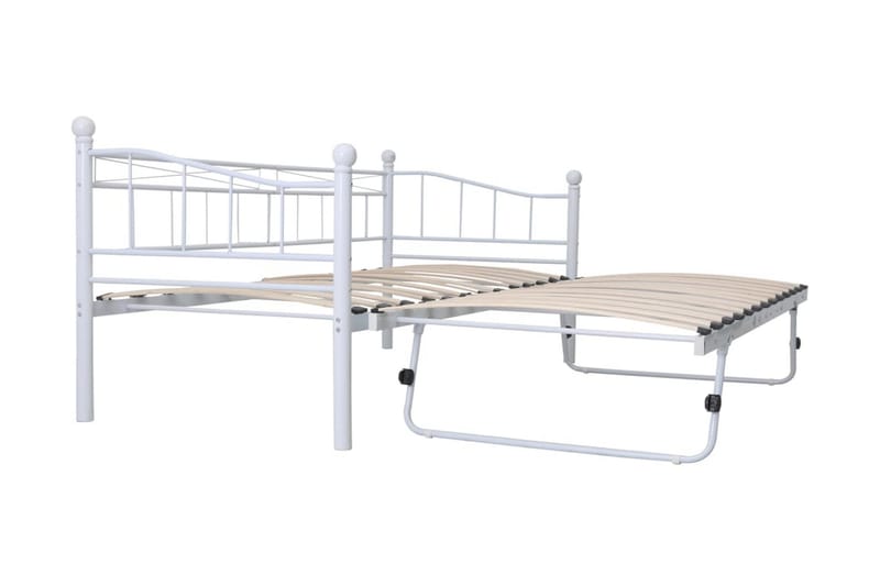Sängram vit stål 180x200/90x200 cm - Vit - Möbler - Säng - Sängram & sängstomme