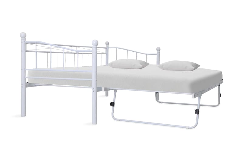 Sängram vit stål 180x200/90x200 cm - Vit - Möbler - Säng - Sängram & sängstomme