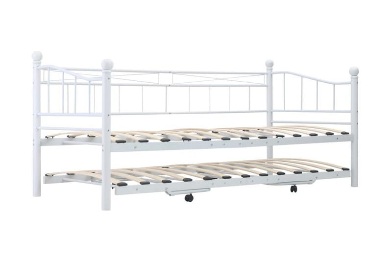 Sängram vit stål 180x200/90x200 cm - Vit - Möbler - Säng - Sängram & sängstomme