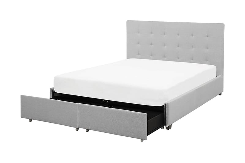 Sandrick Kontinentalsäng med Förvaring 160x200 - Grå - Möbler - Säng - Sängram & sängstomme