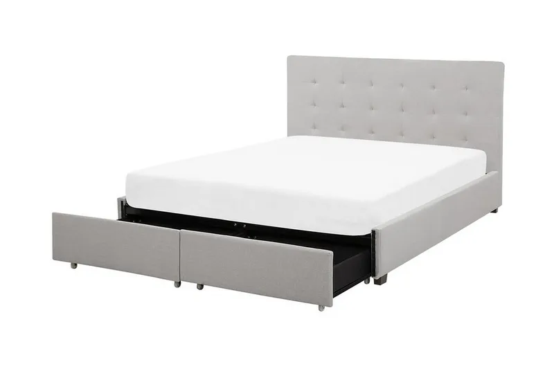 Sandrick Kontinentalsäng med Förvaring 160x200 - Grå - Möbler - Säng - Sängram & sängstomme