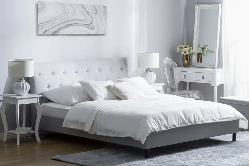 Saverne Dubbelsäng 140 200 cmGrå  Grå - Grå - Möbler - Säng - Sängram & sängstomme