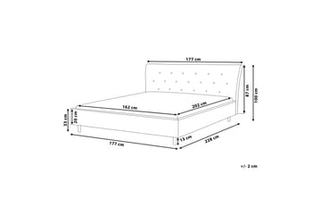 Saverne Dubbelsäng 160|200 cm - Grå - Möbler - Säng - Sängram & sängstomme
