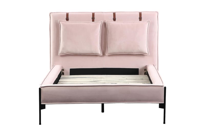 Savina Sängram 180x200 cm Sammet - Rosa - Möbler - Säng - Sängram & sängstomme