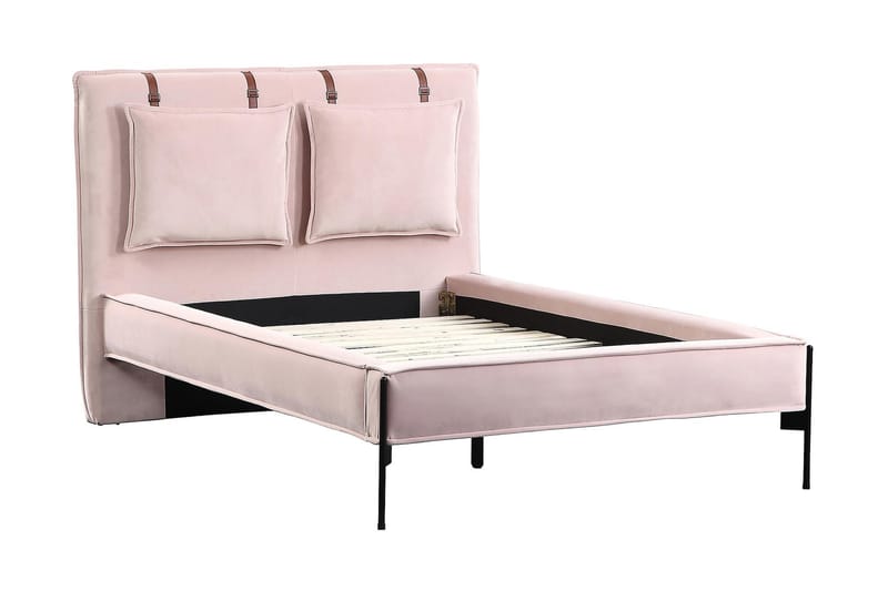 Savina Sängram 180x200 cm Sammet - Rosa - Möbler - Säng - Sängram & sängstomme