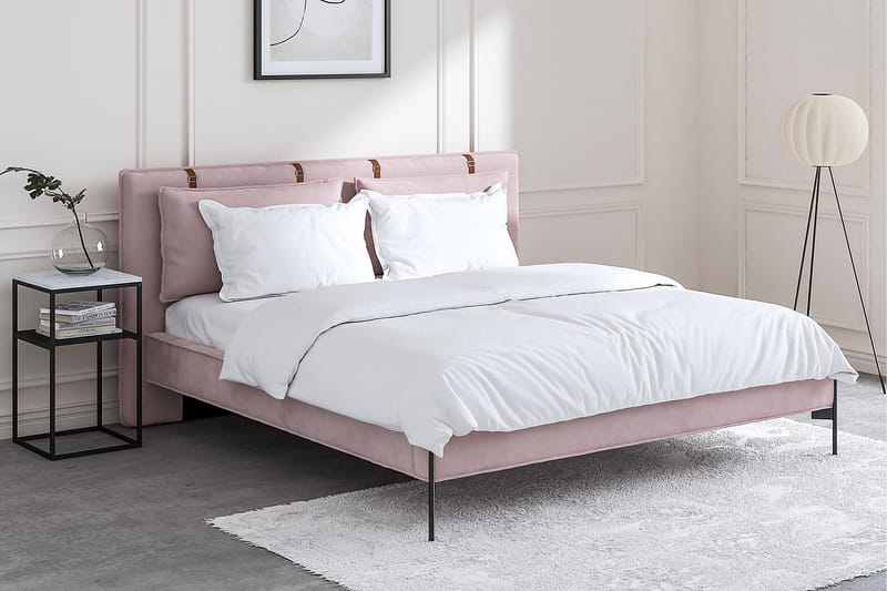 Savina Sängram inkl. madrass 180x200 cm - Rosa - Möbler - Säng - Sängram & sängstomme
