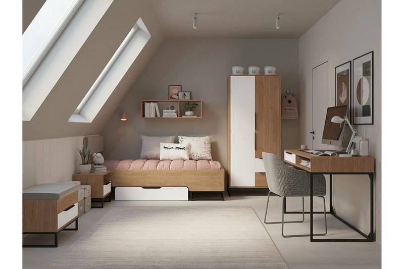 Staffin Sängram 90x200 cm - Vit - Möbler - Säng - Sängram & sängstomme