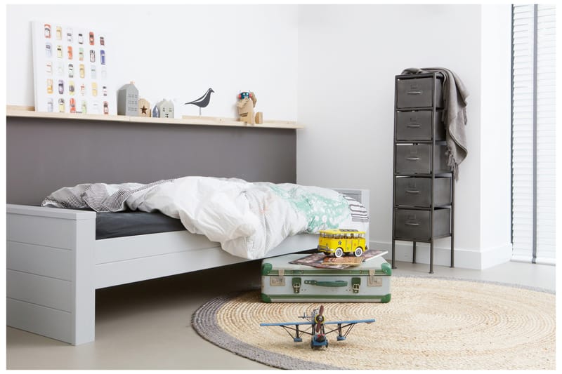 Tenney Sängram 90x200 - Ljusgrå Tall - Möbler - Säng - Sängram & sängstomme