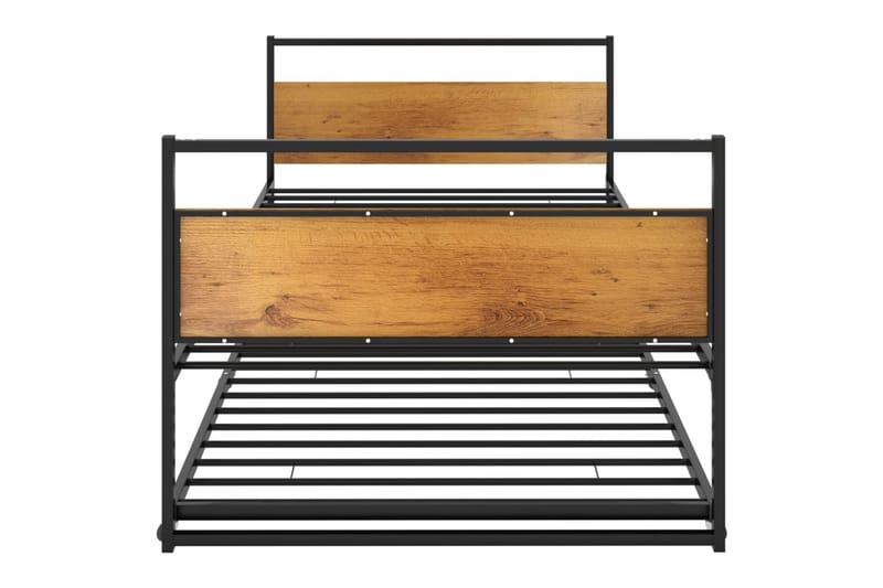 Utdragbar sängram svart metall 90x200 cm - Svart - Möbler - Säng - Sängram & sängstomme