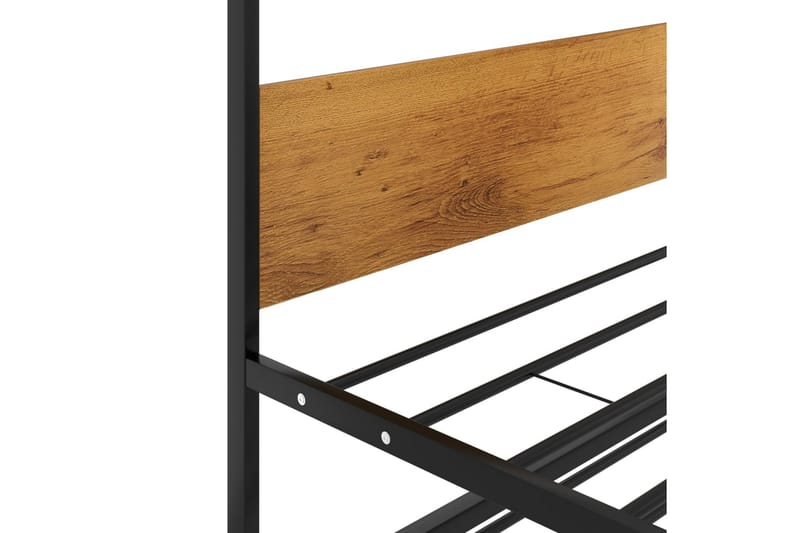 Utdragbar sängram svart metall 90x200 cm - Svart - Möbler - Säng - Sängram & sängstomme