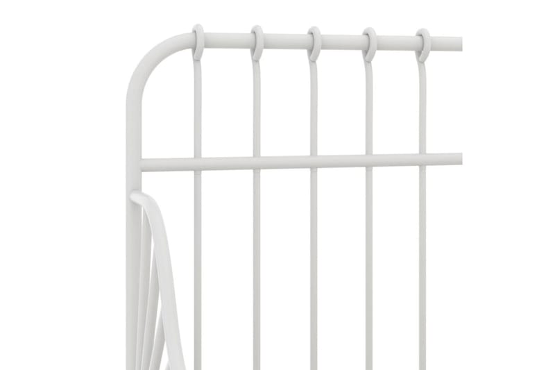 Utdragbar sängram vit metall 80x130/200 cm - Vit - Möbler - Säng - Sängram & sängstomme