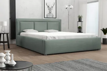 Valasco Sängram 120x200 cm i Tyg med Sänggavel - Salviagrön - Möbler - Säng - Sängram & sängstomme