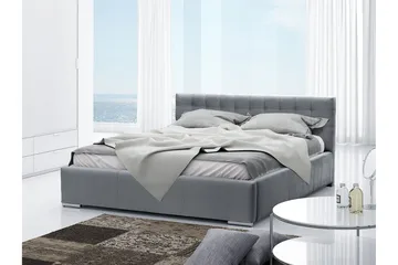 Vento Sängram med Förvaring 140x200 - Grå - Möbler - Säng - Sängram & sängstomme