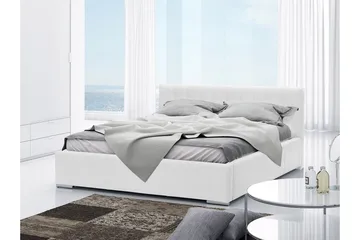 Vento Sängram med Förvaring 140x200 - Vit - Möbler - Säng - Sängram & sängstomme
