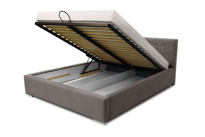 Vento Sängram med Förvaring 160x200 - Vit - Möbler - Säng - Sängram & sängstomme