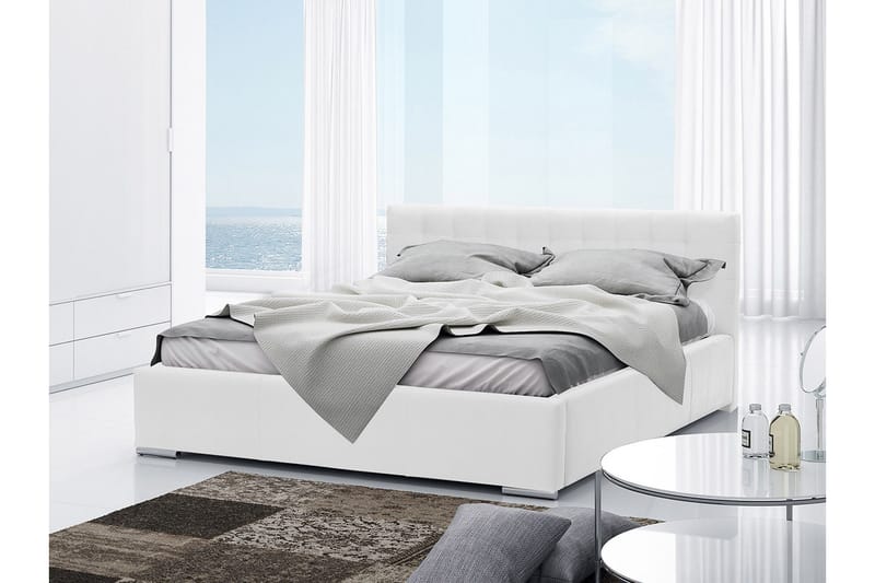 Vento Sängram med Förvaring 180x200 - Vit - Möbler - Säng - Sängram & sängstomme