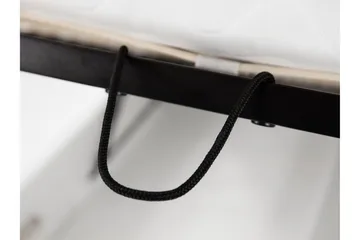 Veslbu Komplett Sängpaket 160x200 cm i Konstläder med Förvaring och Sänggavel + Bäddmadrass - Vit - Möbler - Säng - Sängram & sängstomme