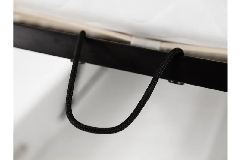 Veslbu Komplett Sängpaket 160x200 cm i Konstläder med Förvaring och Sänggavel + Bäddmadrass - Vit - Möbler - Säng - Sängram & sängstomme