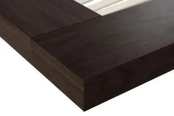 Zen Komplett Sängpaket – Dubbelsäng 180x200 cm i Trä och Läder med Sänggavel + Bäddmadrass med Fasthetsgrad - Trä|Natur - Möbler - Säng - Sängram & sängstomme