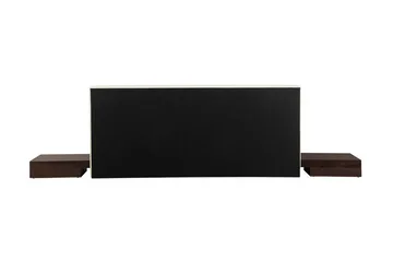 Zen Komplett Sängpaket – Dubbelsäng 180x200 cm i Trä och Läder med Sänggavel + Bäddmadrass med Fasthetsgrad - Trä|Natur - Möbler - Säng - Sängram & sängstomme