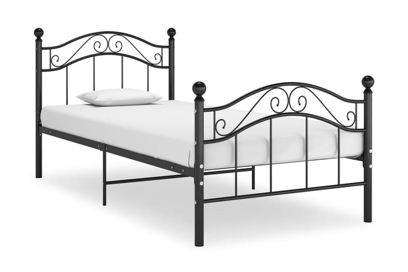 Sängram svart metall 100x200 cm - Svart - Möbler - Säng - Sängram & sängstomme