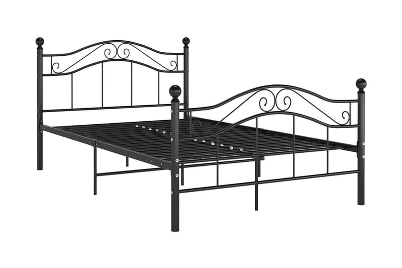 Sängram svart metall 120x200 cm - Svart - Möbler - Säng - Sängram & sängstomme
