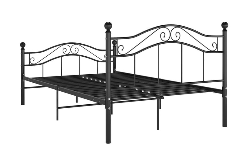 Sängram svart metall 120x200 cm - Svart - Möbler - Säng - Sängram & sängstomme