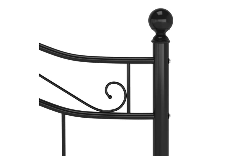 Sängram svart metall 120x200 cm - Svart - Möbler - Säng - Sängram & sängstomme
