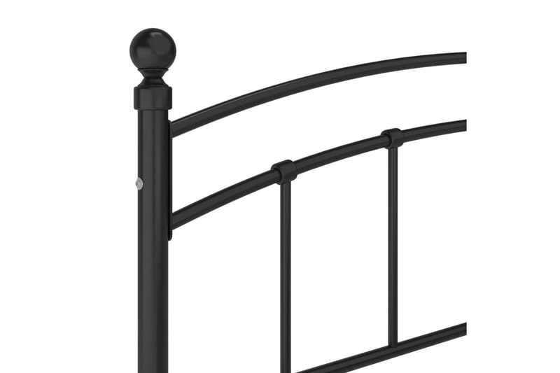 Sängram svart metall 140x200 cm - Svart - Möbler - Säng - Sängram & sängstomme