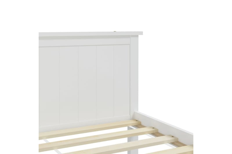 Sängram vit massiv furu 160x200 cm - Vit - Möbler - Säng - Sängram & sängstomme