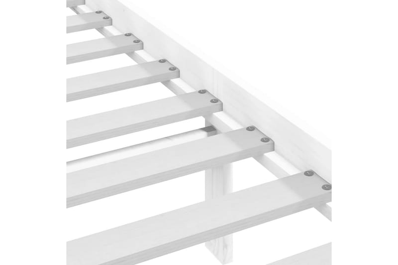 Sängram vit massivt furu 150x200 cm - Vit - Möbler - Säng - Sängram & sängstomme