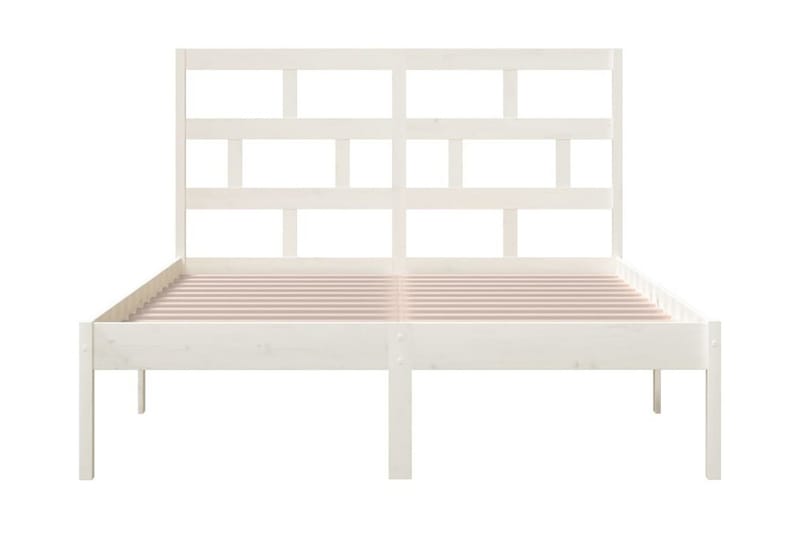 Sängram vit massivt trä 150x200 cm - Vit - Möbler - Säng - Sängram & sängstomme