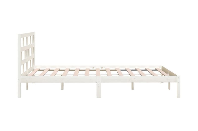 Sängram vit massivt trä 150x200 cm - Vit - Möbler - Säng - Sängram & sängstomme