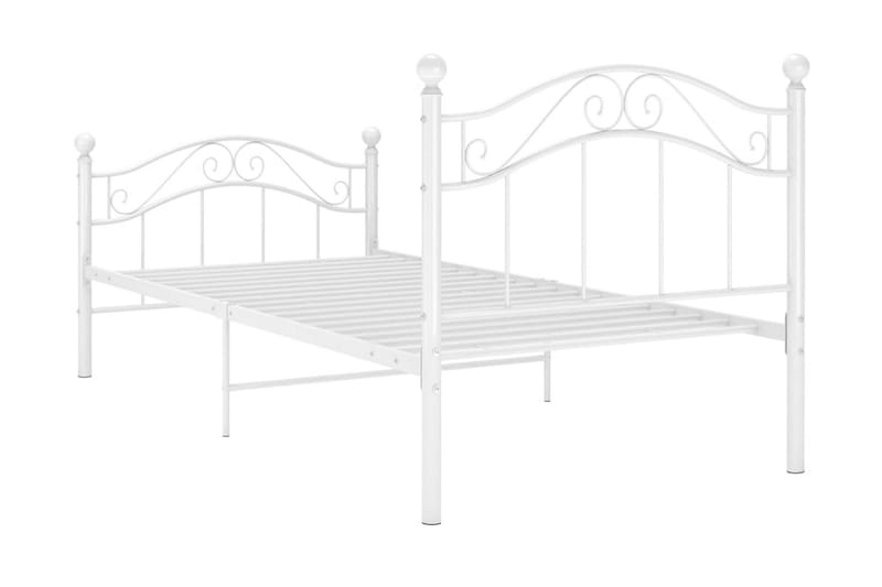 Sängram vit metall 100x200 cm - Vit - Möbler - Säng - Sängram & sängstomme