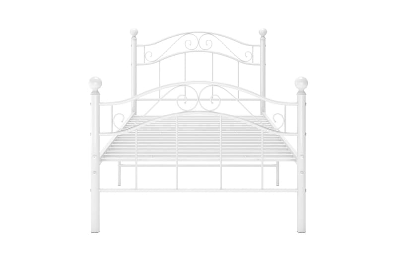 Sängram vit metall 100x200 cm - Vit - Möbler - Säng - Sängram & sängstomme