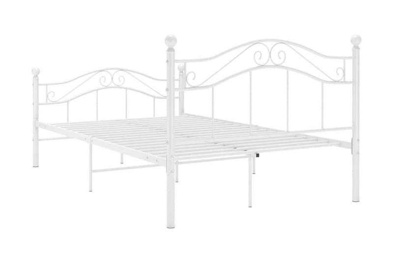 Sängram vit metall 120x200 cm - Vit - Möbler - Säng - Sängram & sängstomme