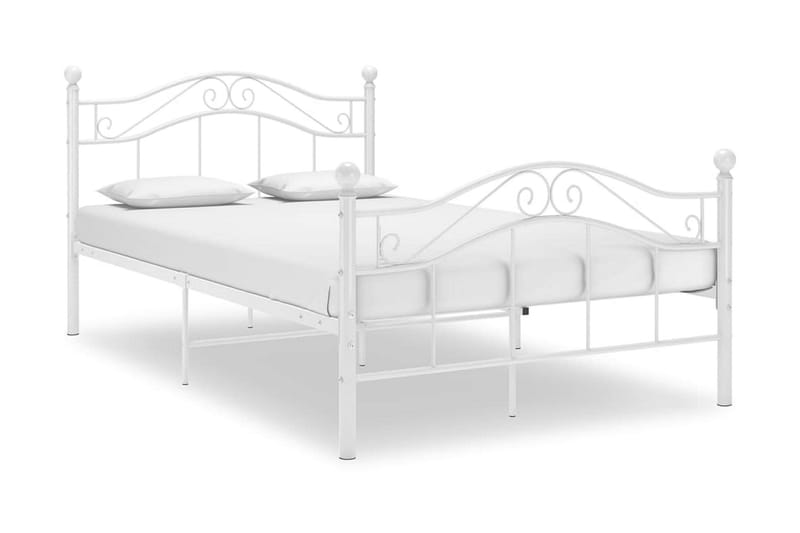 Sängram vit metall 120x200 cm - Vit - Möbler - Säng - Sängram & sängstomme