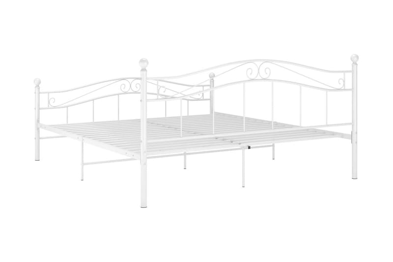 Sängram vit metall 180x200 cm - Vit - Möbler - Säng - Sängram & sängstomme