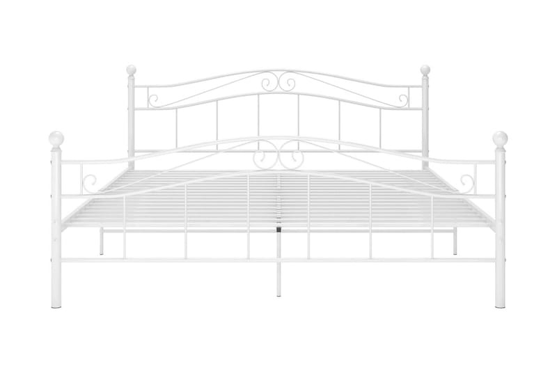 Sängram vit metall 180x200 cm - Vit - Möbler - Säng - Sängram & sängstomme