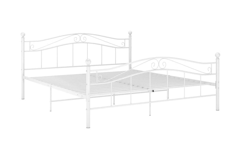 Sängram vit metall 180x200 cm - Vit - Möbler - Säng - Sängram & sängstomme