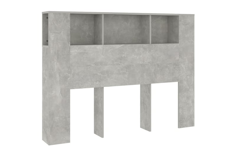 beBasic Huvudgavel med förvaring betonggrå 140x18,5x104,5 cm - Grey - Sänggavlar & huvudgavlar