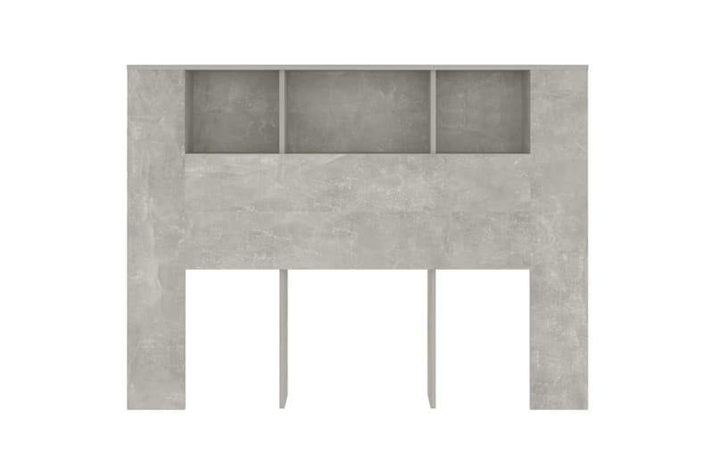 beBasic Huvudgavel med förvaring betonggrå 140x18,5x104,5 cm - Grey - Sänggavlar & huvudgavlar