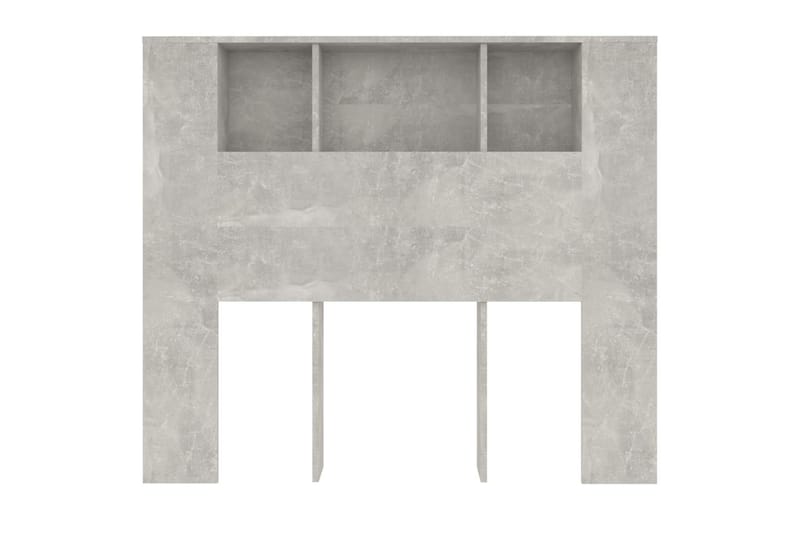 beBasic Sänggavel med förvaring betonggrå 120x18,5x104,5 cm - Grey - Möbler - Säng - Sängtillbehör & sänggavel - Sänggavlar & huvudgavlar